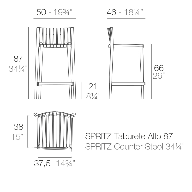 Spritz counter stool