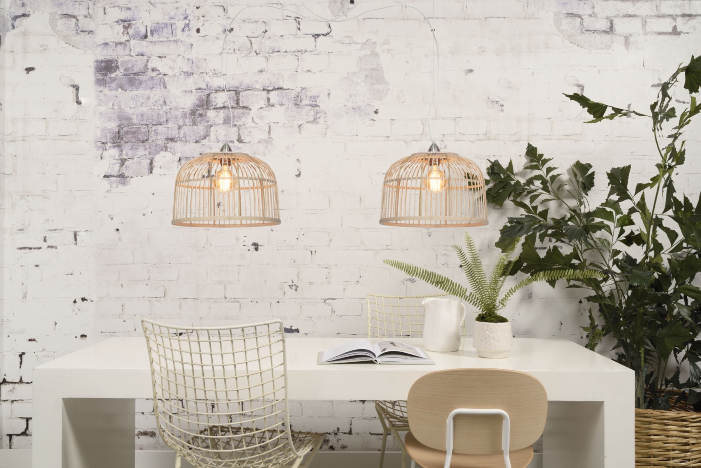 Bambusa piekaramā lampa Borneo (S)