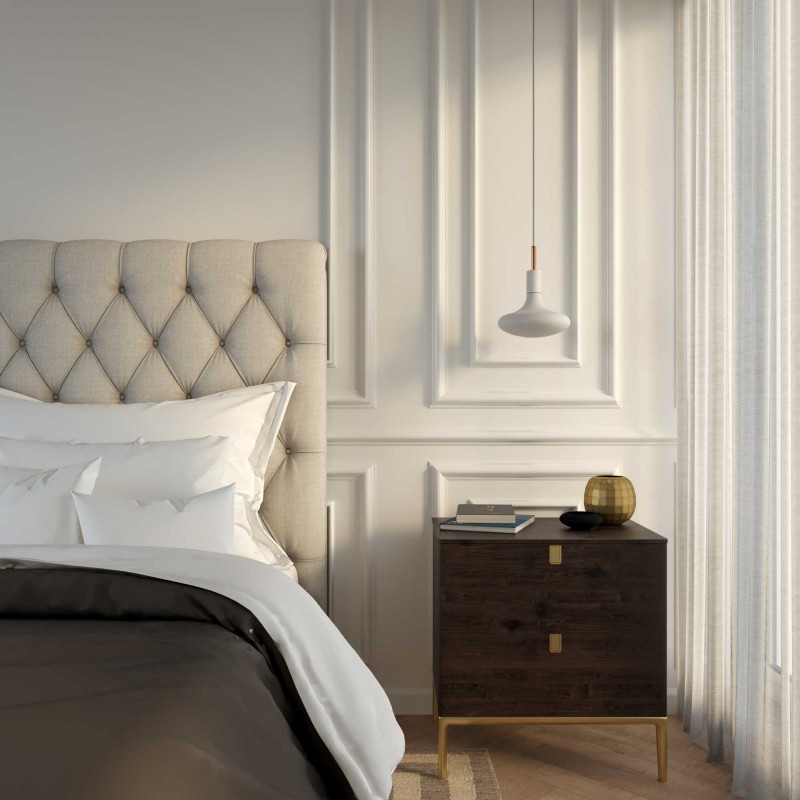 Piekaramā lampa ar metāla detaļām