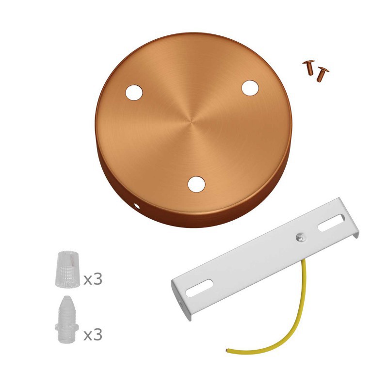 Lampas pamatne ar 3 izvadiem (Brushed Copper)