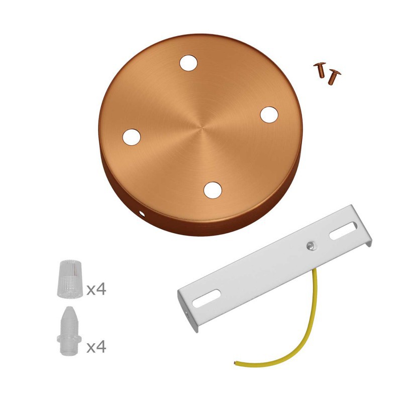 Lampas pamatne ar 4 izvadiem (Brushed Copper)