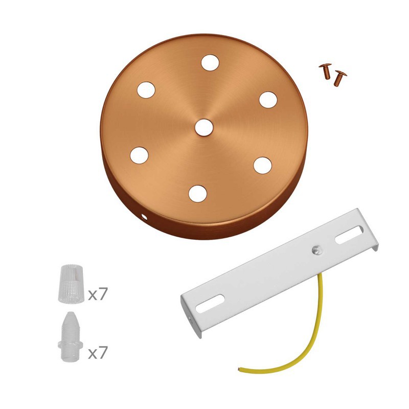 Lampas pamatne ar 7 izvadiem (Brushed Copper)